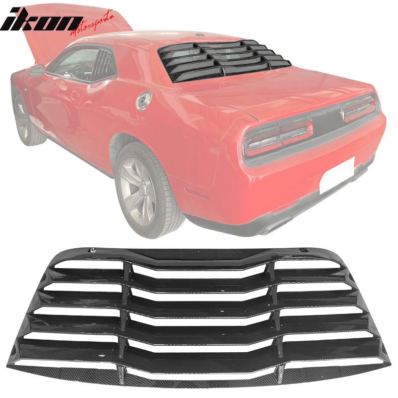 2008-2023 Dodge Challenger V2 Style Rear Window Louver PP
