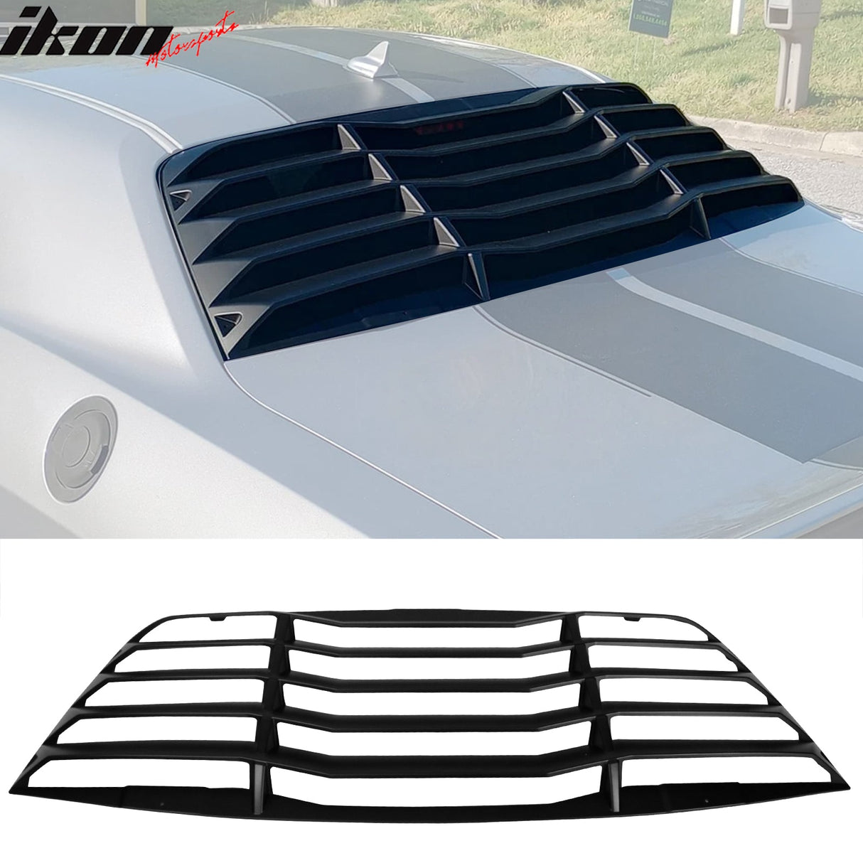 2008-2023 Dodge Challenger V2 Style Rear Window Louver PP