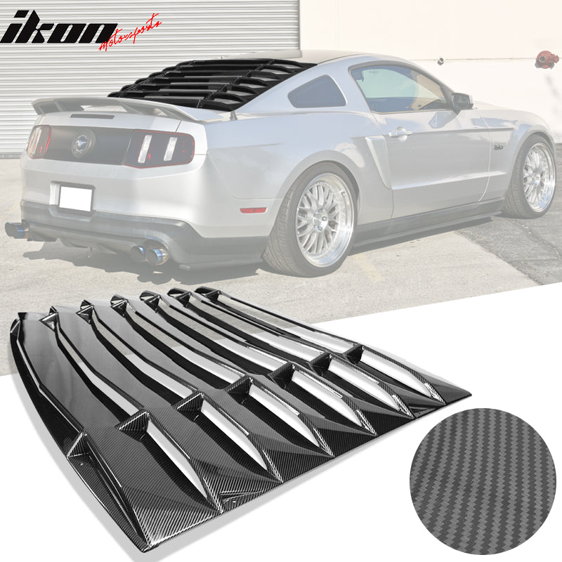 2005-2014 Ford Mustang IKON Style Rear Window Louvers ABS