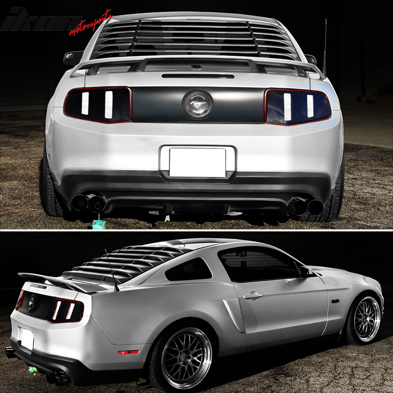 2005-2014 Ford Mustang IKON Style Rear Window Louvers ABS