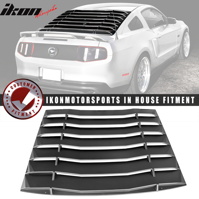 2005-2014 Ford Mustang IKON Style Rear Window Louvers ABS