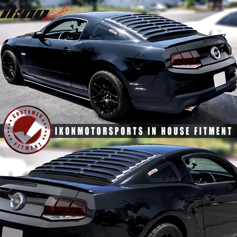 2005-2014 Ford Mustang GT V6 V8 Matte Black Rear Window Louver ABS
