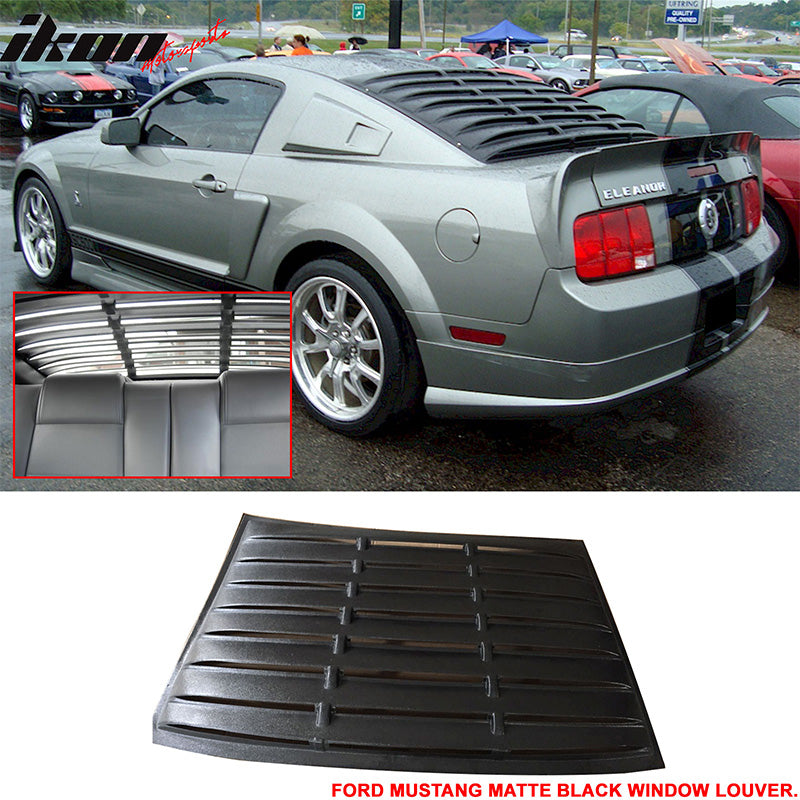 2005-2009 Ford Mustang 5 Vents Quarter Rear Side Window Louver ABS