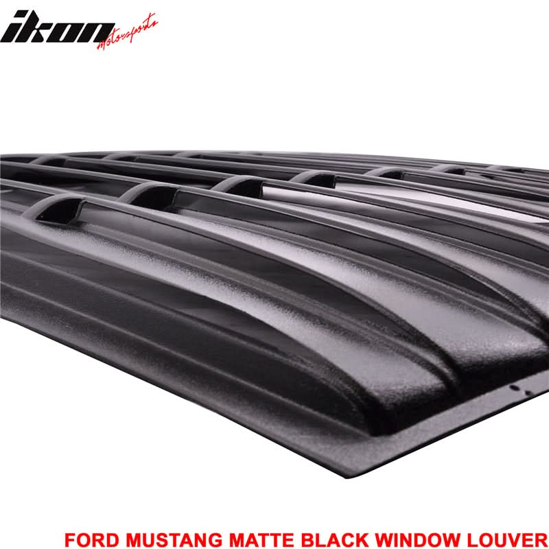 Fits 05-09 Ford Mustang Rear Window Louver + Trunk Spoiler Matte Black