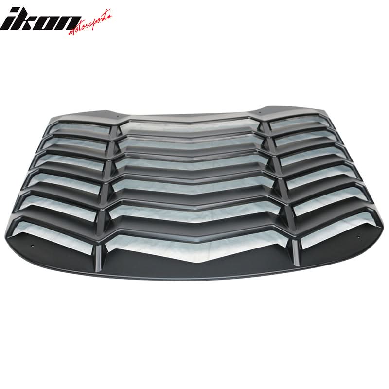 2015-2023Â Ford Mustang IKON Black Rear Window Louver Cover ABS