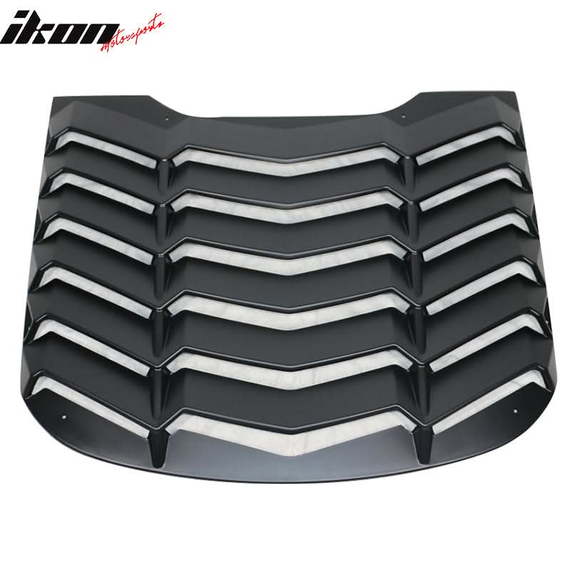2015-2023Â Ford Mustang IKON Black Rear Window Louver Cover ABS
