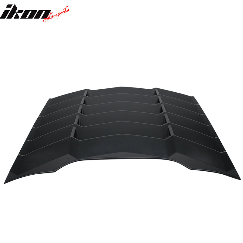 2015-2023 Ford Mustang IKON Black Rear Window Louver Cover ABS