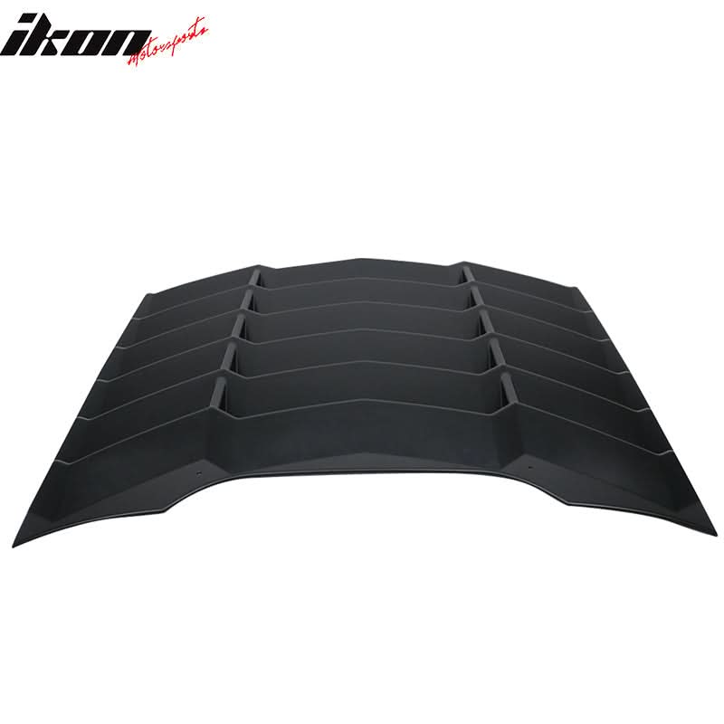 2015-2023Â Ford Mustang IKON Black Rear Window Louver Cover ABS