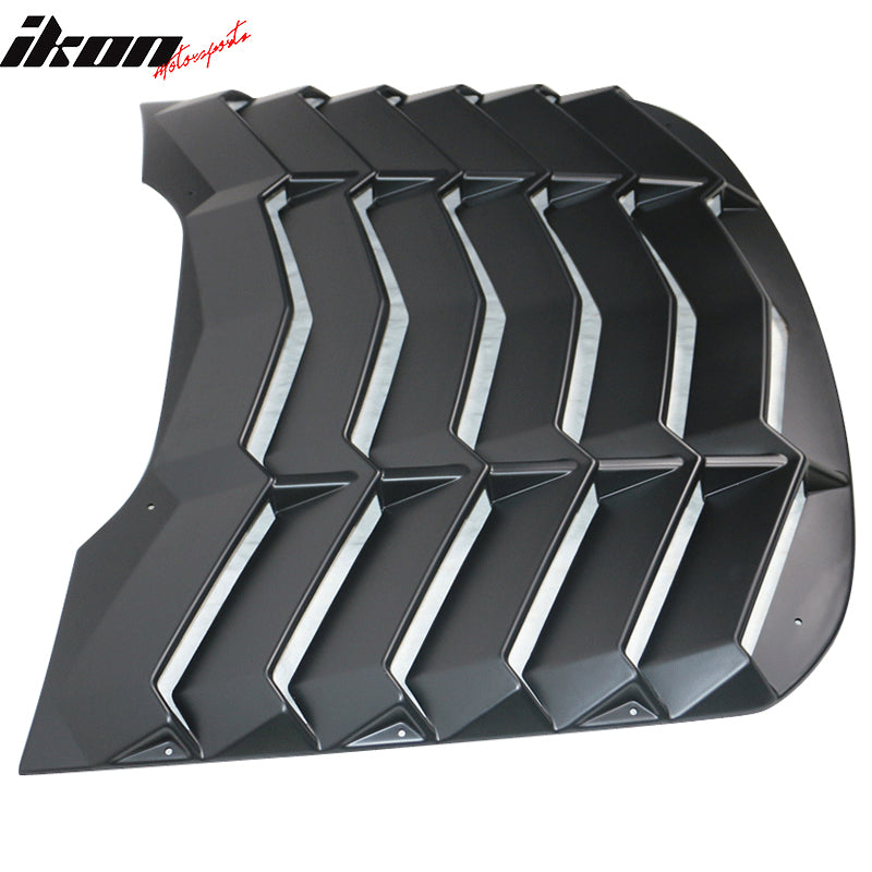 2015-2023Â Ford Mustang IKON Black Rear Window Louver Cover ABS