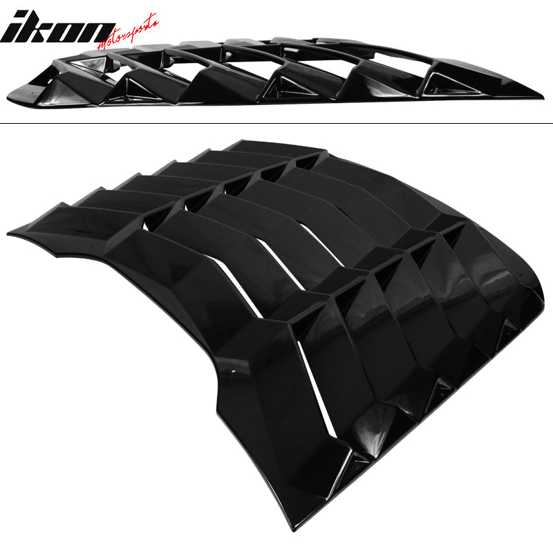 2015-2023 Ford Mustang IKON Style Gloss Black Window Louver ABS