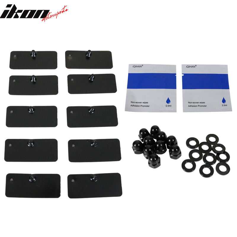 2015-2023 Ford Mustang IKON Style Gloss Black Window Louver ABS