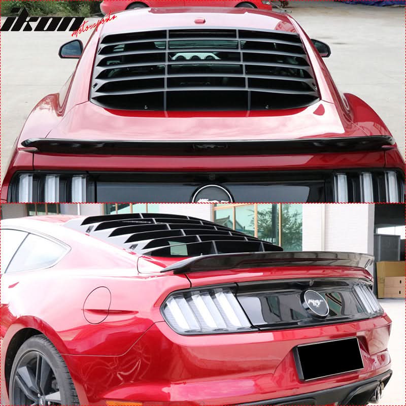 2015-2023 Ford Mustang Coupe CV Rear Window Louver Side Vent PP ABS
