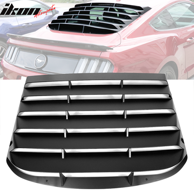 2015-2023 Ford Mustang Coupe Unpainted Rear Side Window Louver ABS