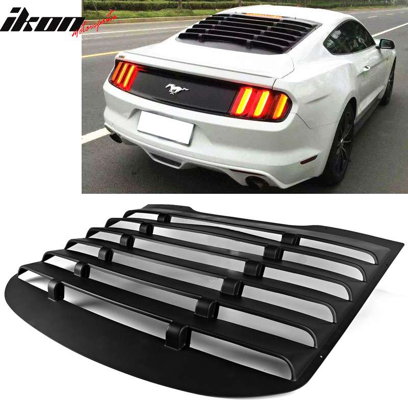 2015-2023 Ford Mustang Coupe V Style Rear Window Louver Side Vent ABS