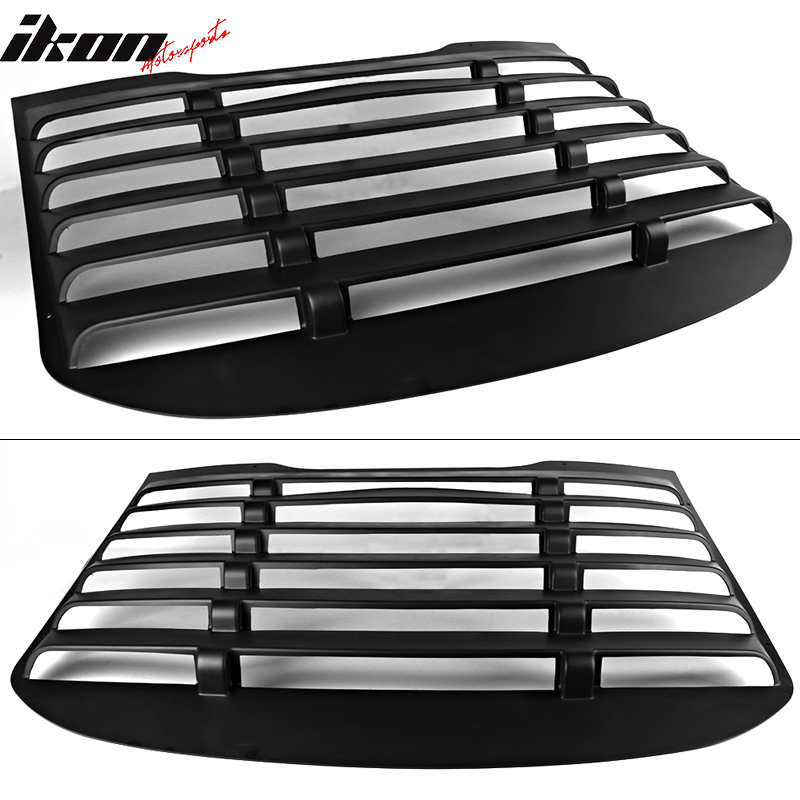 2015-2023 Ford Mustang Vintage Matte Black Rear Window Louver ABS