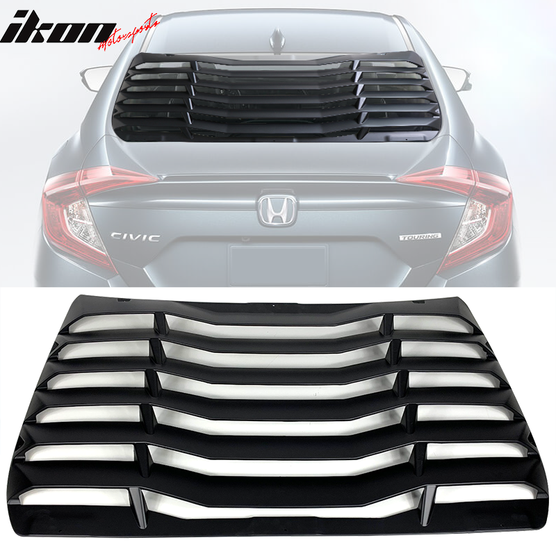 2016-2021 Honda Civic IKON Style Window Louver ABS