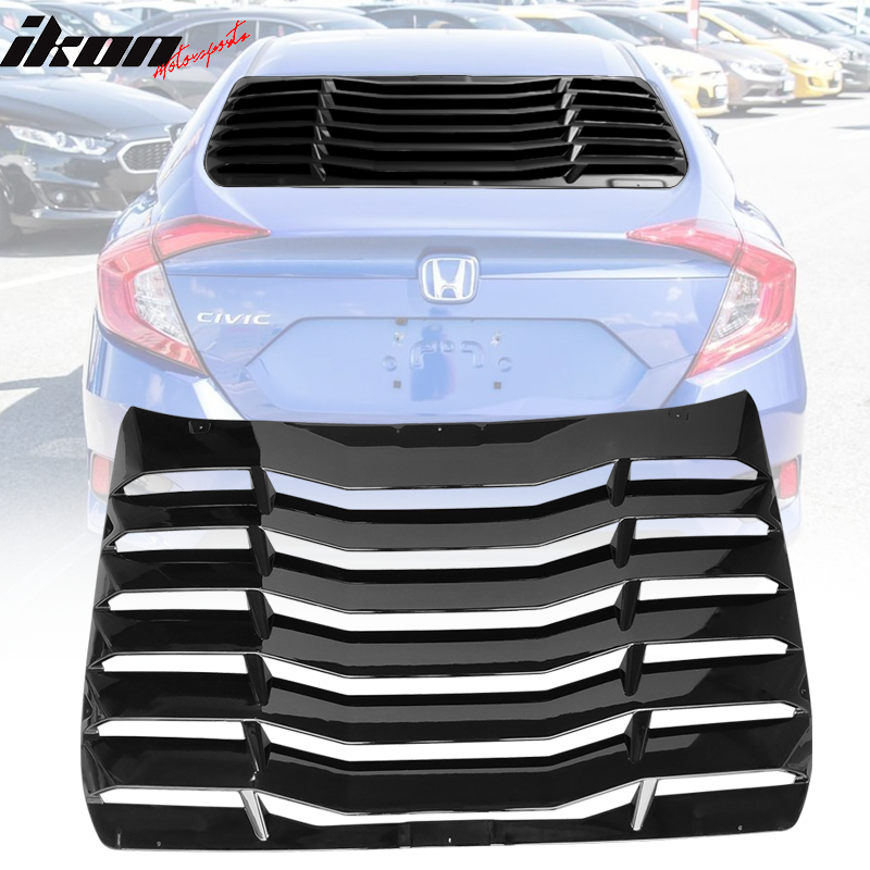 2016-2021 Honda Civic IKON Style Window Louver ABS