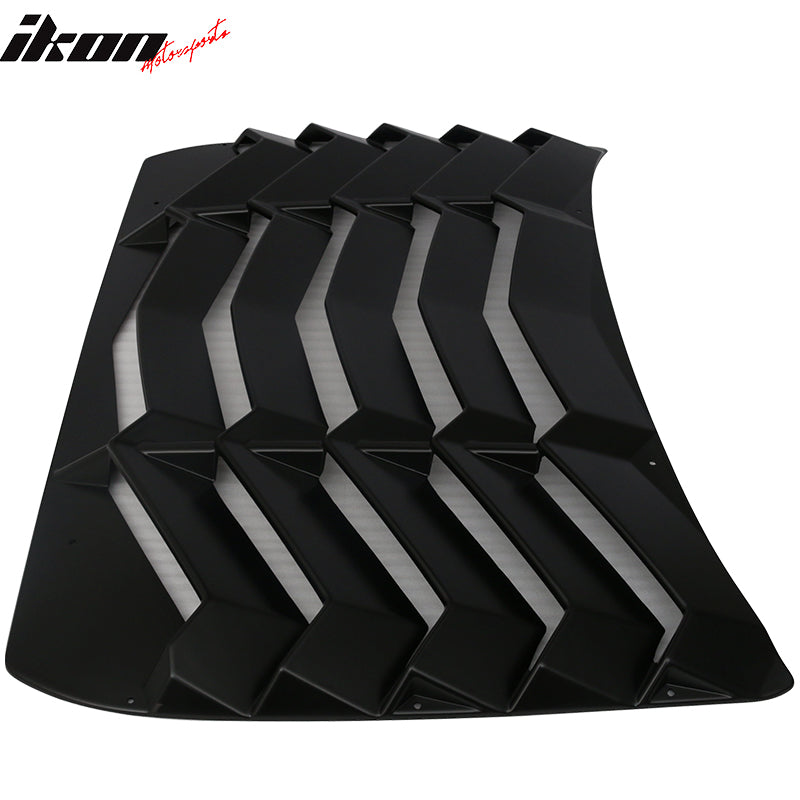 2016-2021 Honda Civic Sedan Black Rear Window Louvers ABS