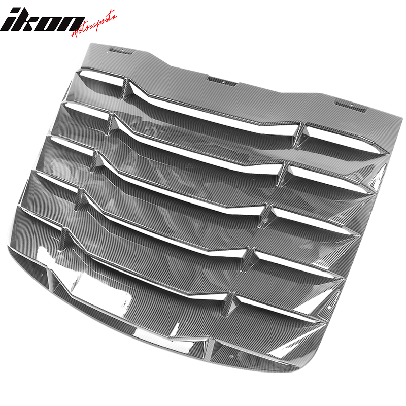 2003-2008 Nissan 350Z IKON Carbon Fiber Print Rear Window Louver ABS