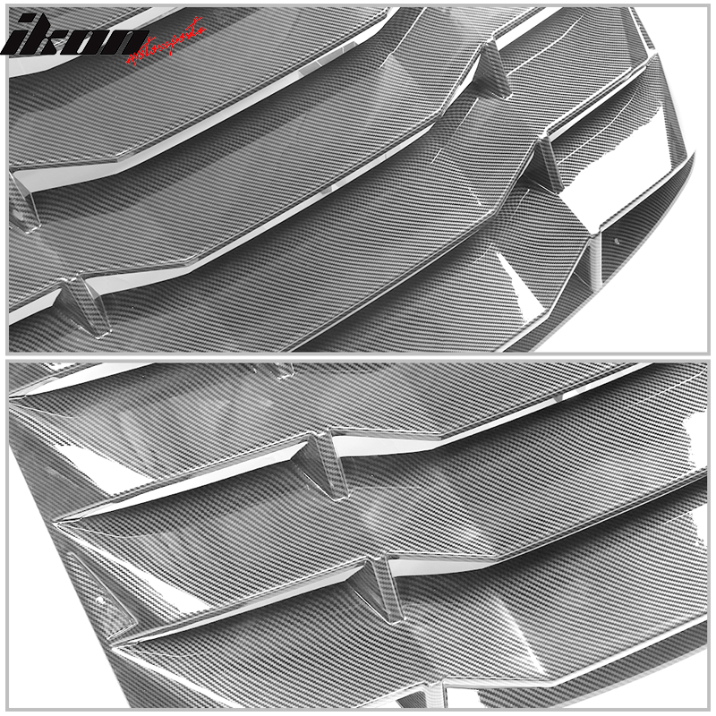 2003-2008 Nissan 350Z IKON Carbon Fiber Print Rear Window Louver ABS