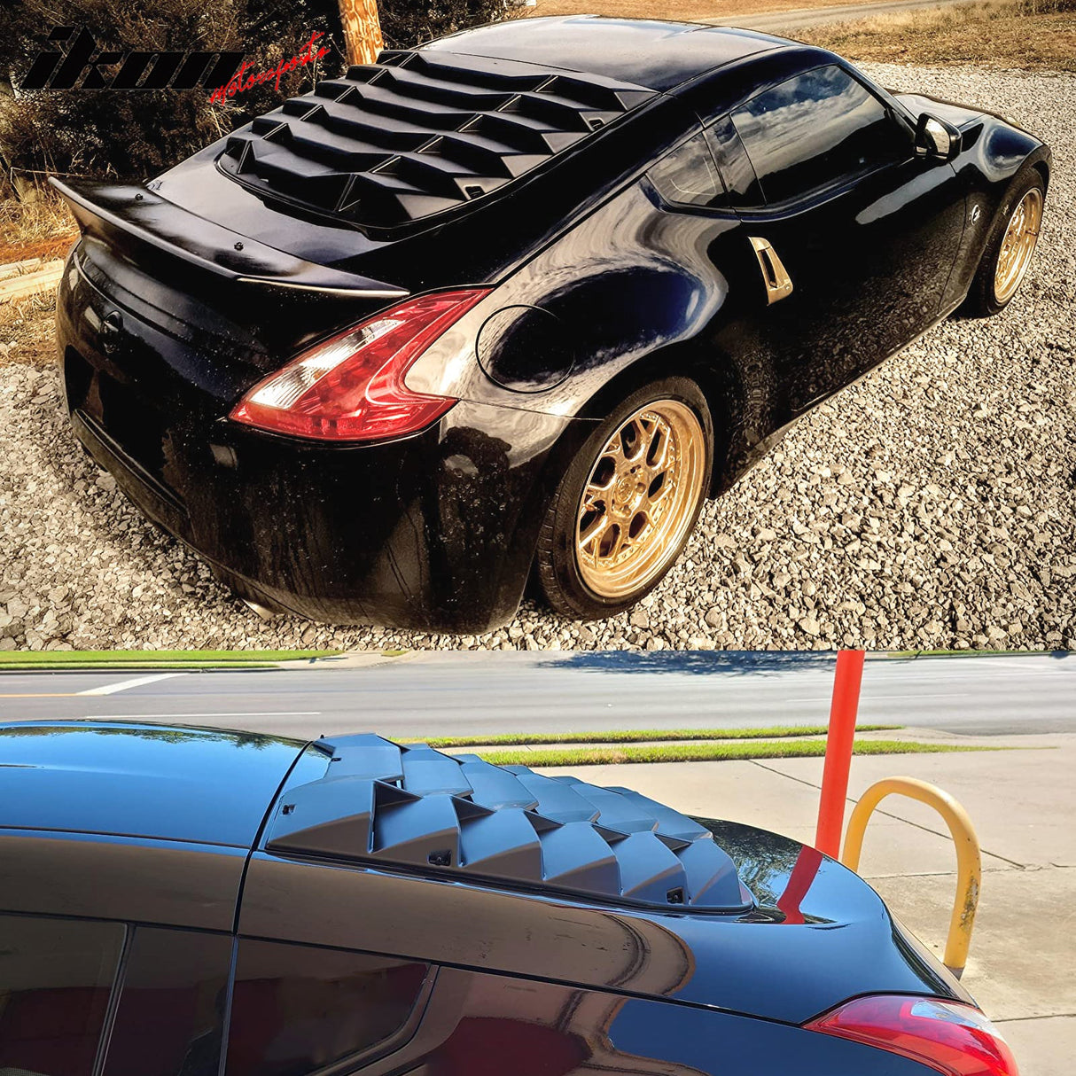 2009-2020 Nissan 370Z Coupe IKON Style Rear Window Scoop Louver Cover