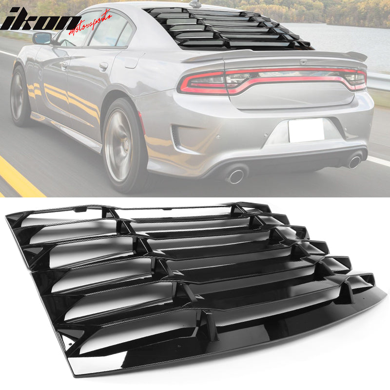 2011-2024 Dodge Charger IKON Window Louver Cover ABS 3PCS
