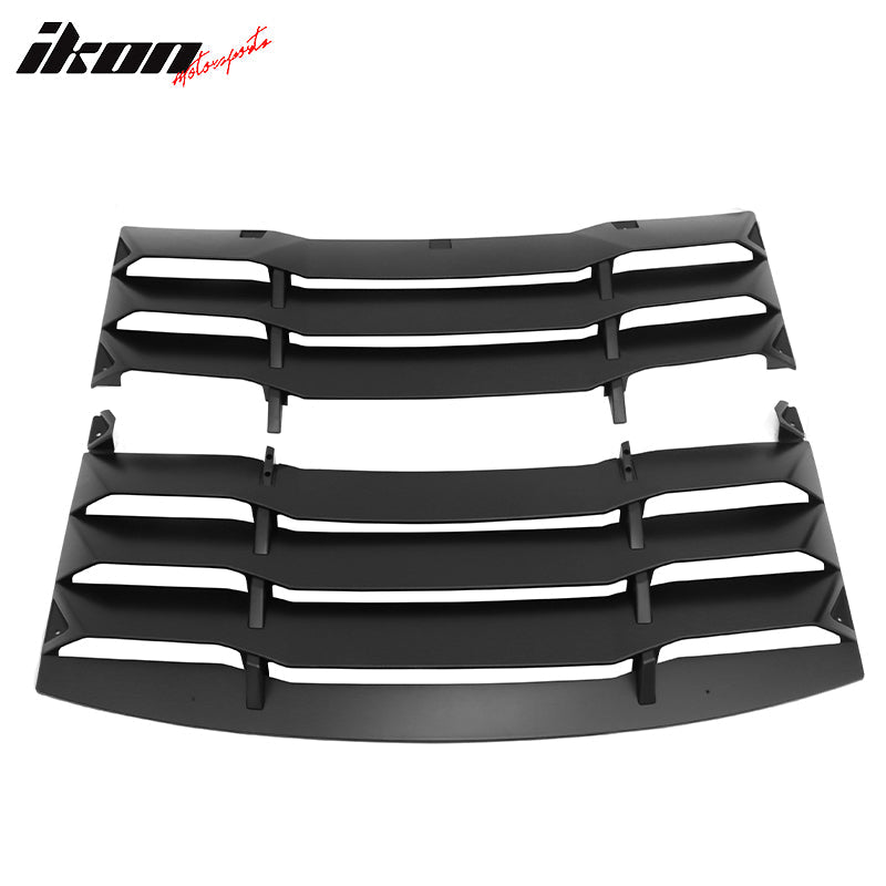 2011-2024 Dodge Charger IKON Window Louver Cover ABS 3PCS
