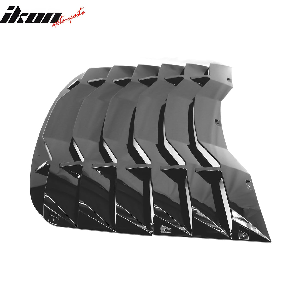 2024-2025 Ford Mustang 2DR IKON Gloss Black Rear Window Louvers ABS