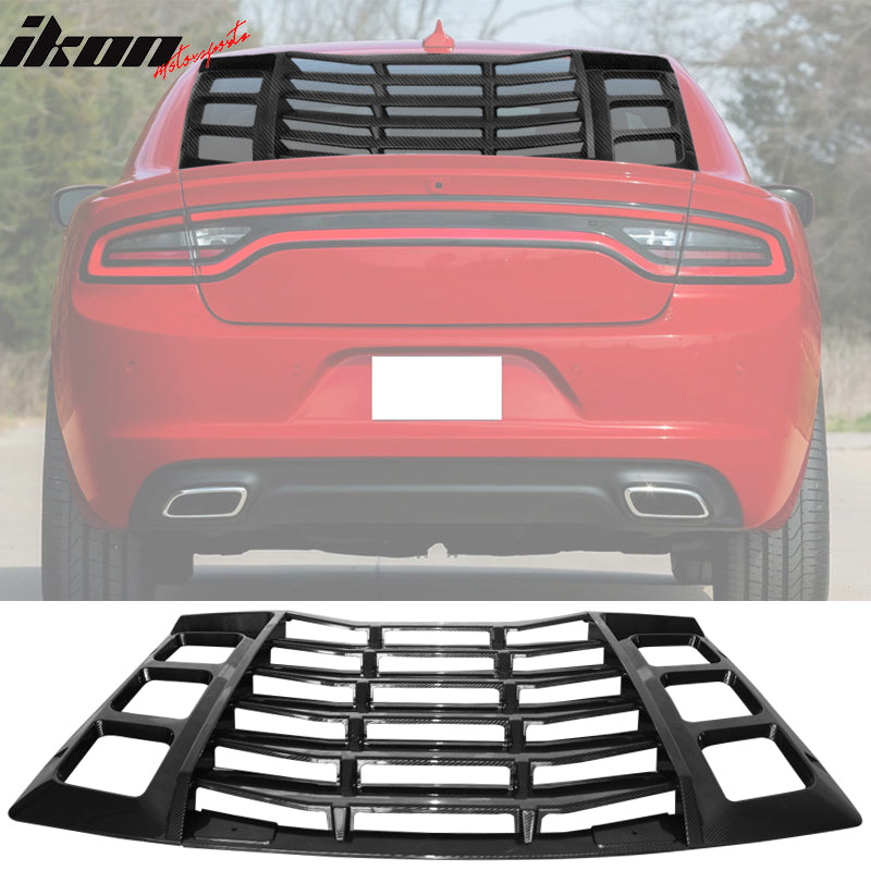 2011-2023 Dodge Charger IKON ABS Rear Window Louver 3PCS