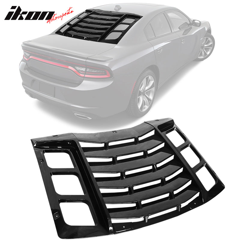 2011-2023 Dodge Charger IKON ABS Rear Window Louver 3PCS