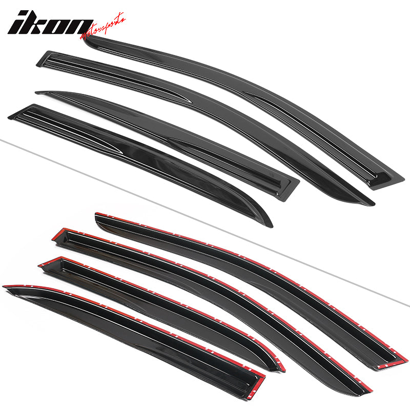 2003-2007 Honda Accord 4Door Acrylic 4PC Tape On Window Visors Guard