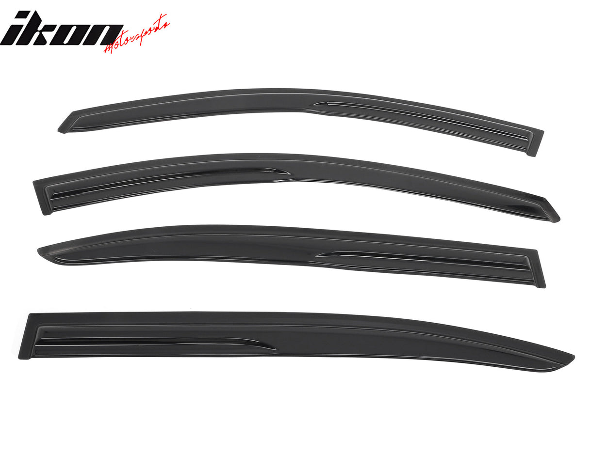 2008-2012 Honda Accord 4-Door Sedan Acrylic 4PC Tape On Window Visors