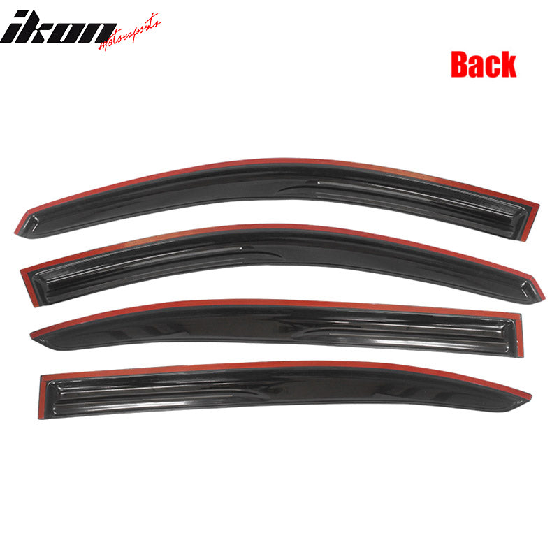 2008-2012 Honda Accord 4-Door Sedan Acrylic 4PC Tape On Window Visors