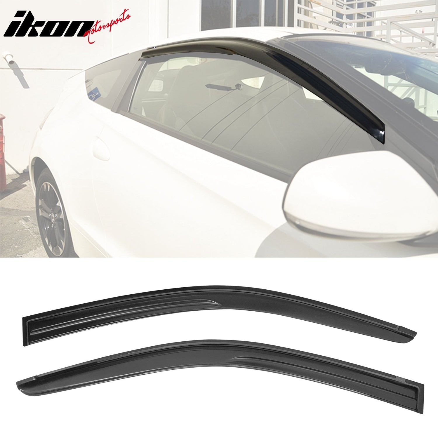 2011-2016 Honda CR-Z Acrylic 4PC Window Visors Tape On Rain Guard