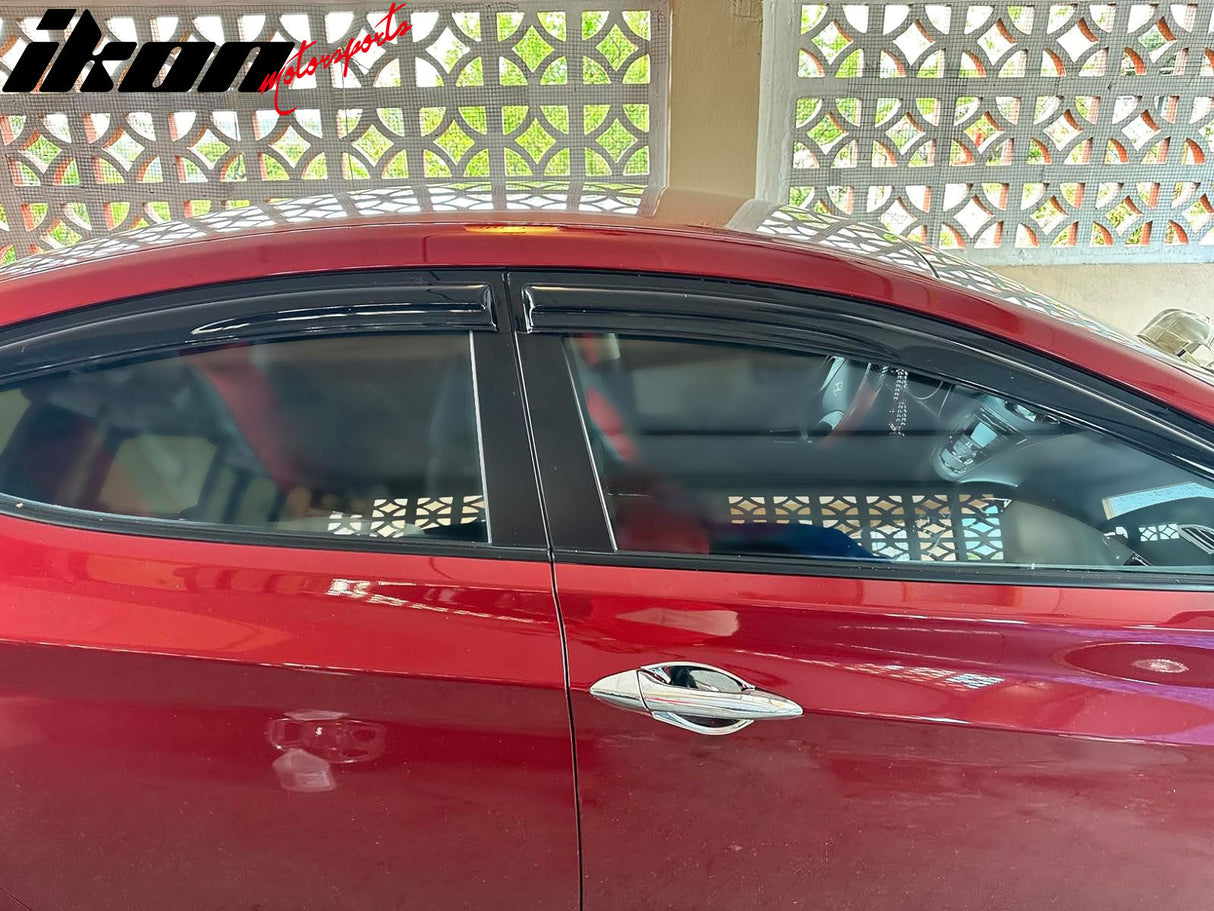 2011-2016 Hyundai Elantra Sedan Mugen Style Sun Rain Window Visor