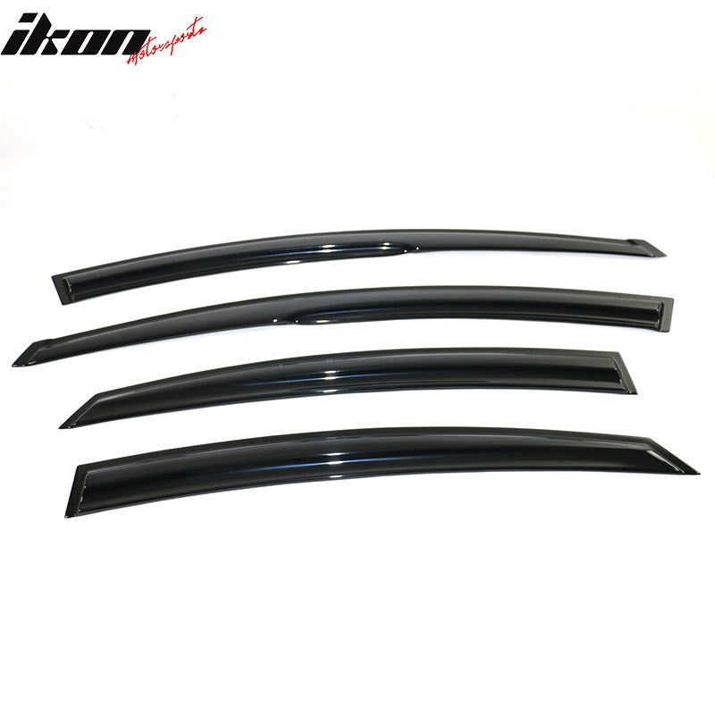 2011-2014 Hyundai Sonata Acrylic 4PC Window Visors Tape On Rain Guard