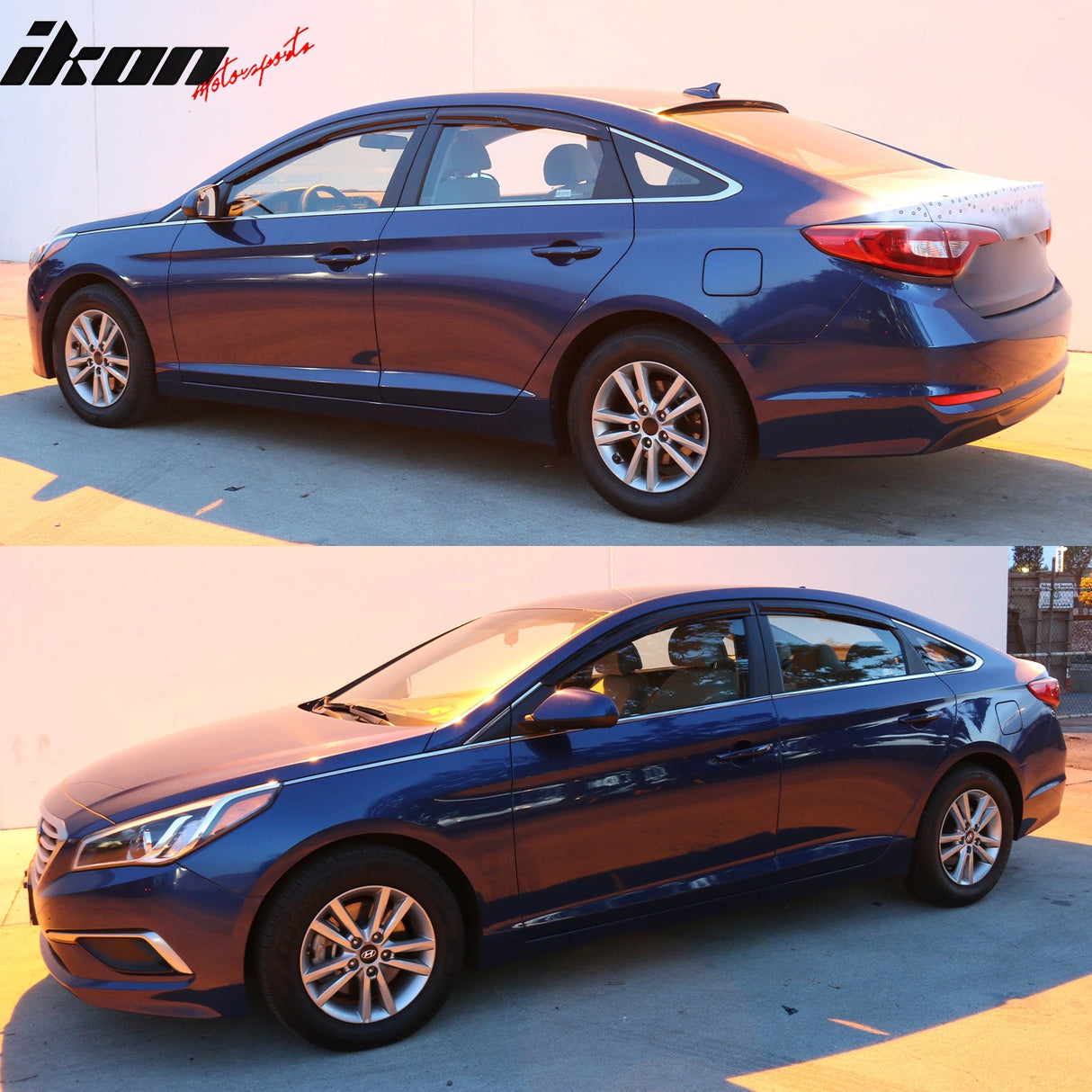 2015-2019 Hyundai Sonata Mugen Style Smoke Tinted Window Visor Acrylic