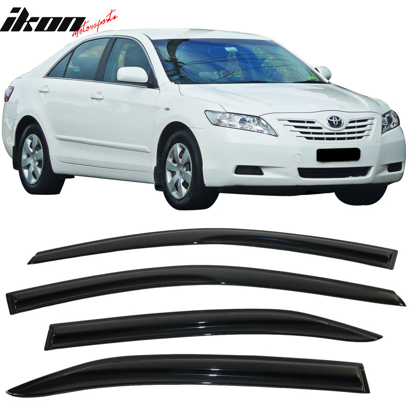 2007-2011 Toyota Camry Acrylic 4PC Window Visors Tape On Rain Guard