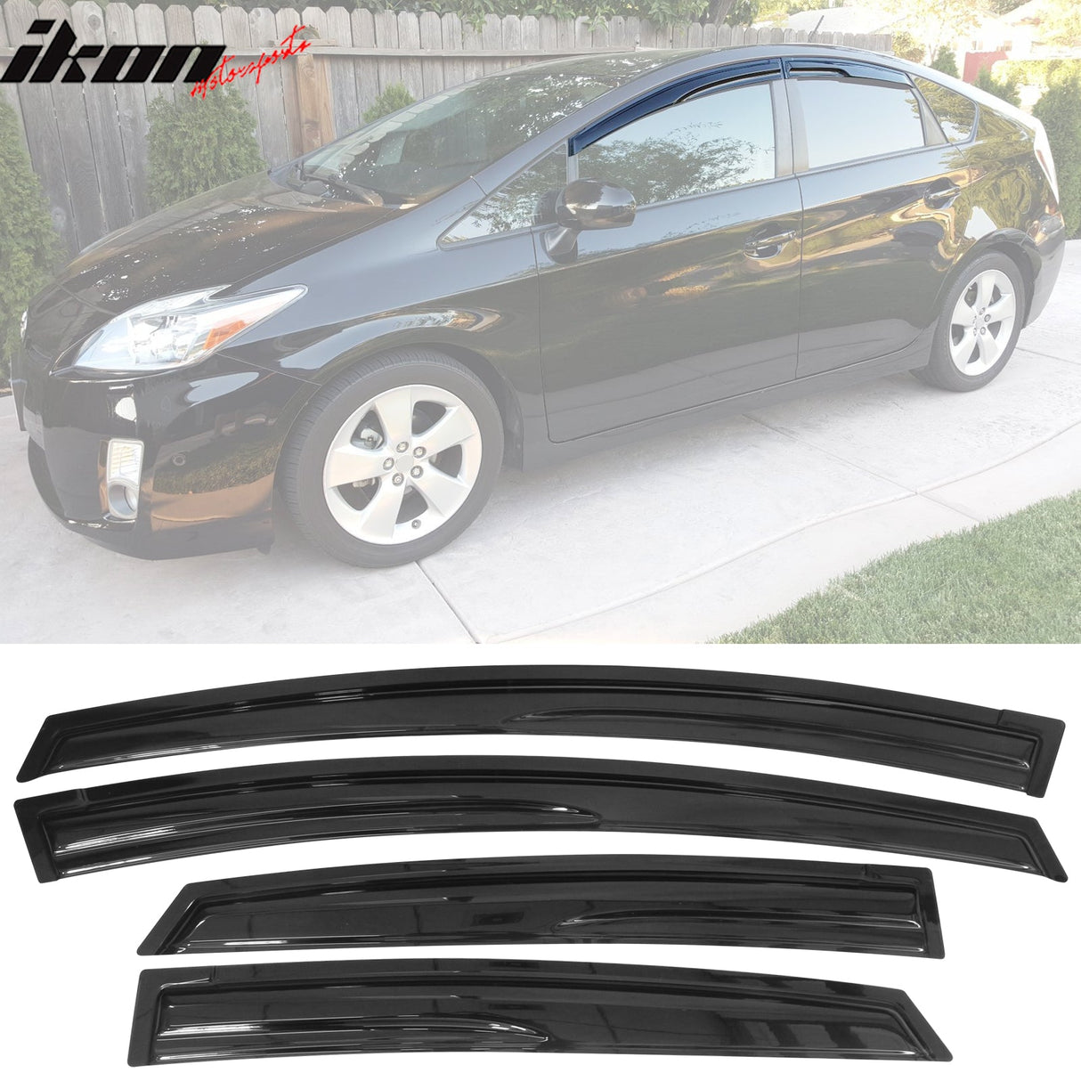 2010-2015 Toyota Prius Mugen Style Smoke Tinted Window Visor Acrylic