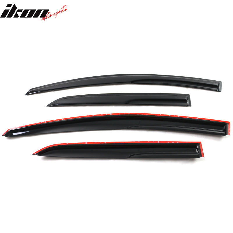 2007-2013 Toyota Yaris Window Visors Mugen Style Smoke Tinted Acrylic