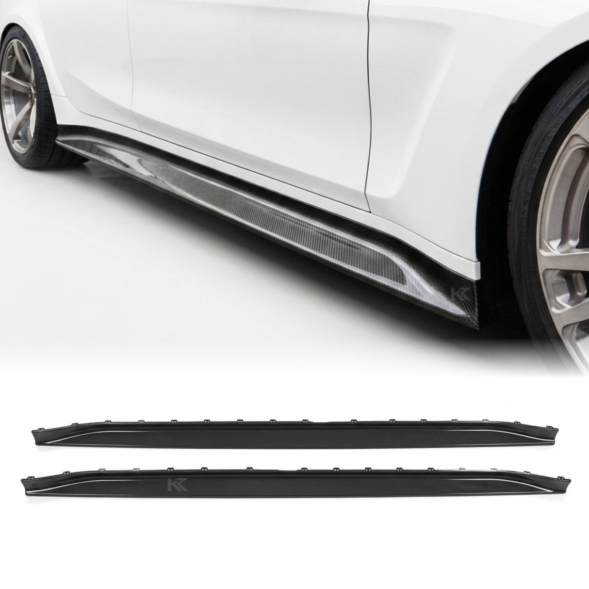 2021–2024 BMW M3 Competition G80 Side Skirts – Pre-Preg Dry Carbon Fiber