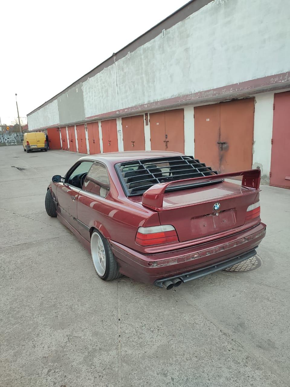 BMW E36 Coupe Series 3 Black Back Windshield Louvers (1992 - 1999) - K2 Industries