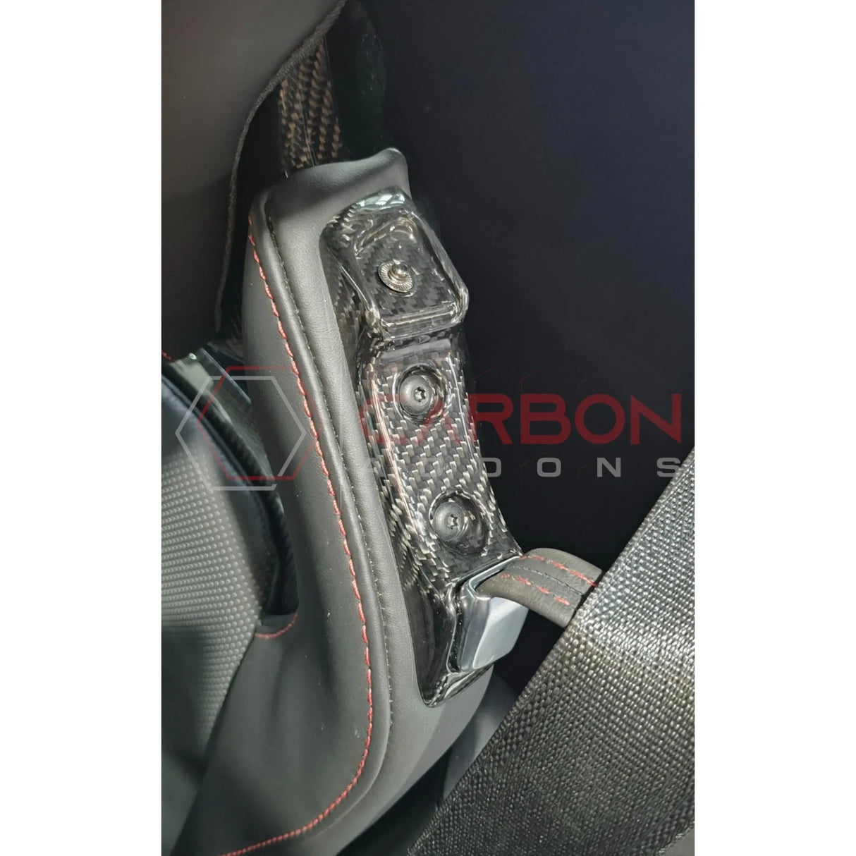 C8 Corvette Real Carbon Fiber Seat Belt Holder Buckle Replacement