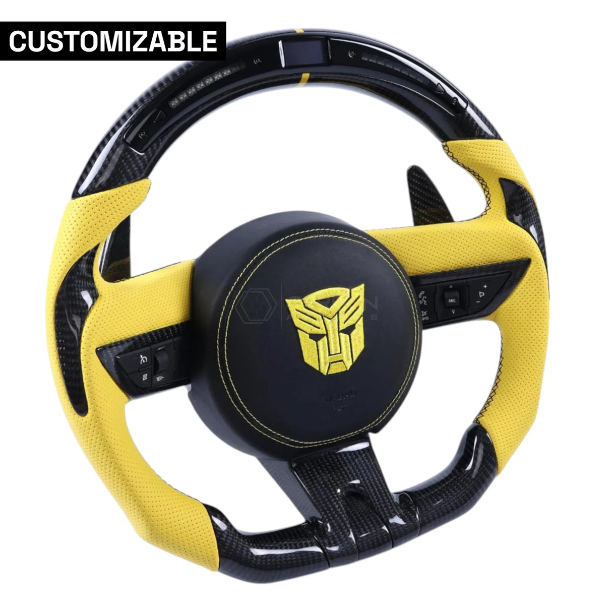 Customizable Carbon Fiber Steering Wheel for Chevy Camaro 2010-2012