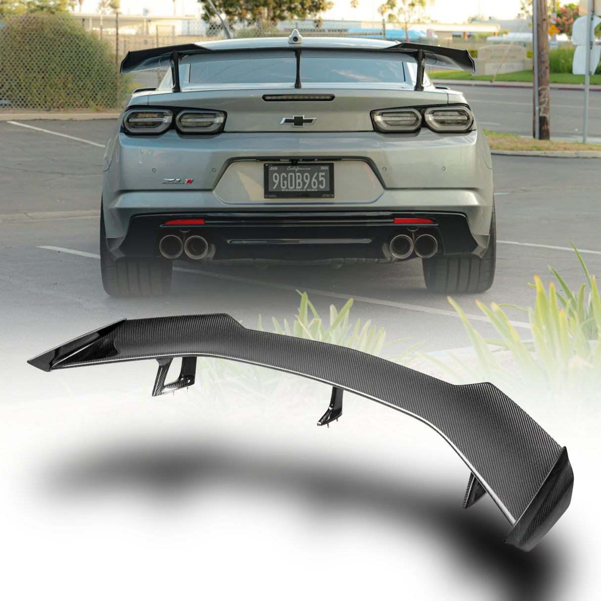 2016-2025 Camaro ZL1 1LE Gloss Carbon Fiber 1pc Rear Spoiler