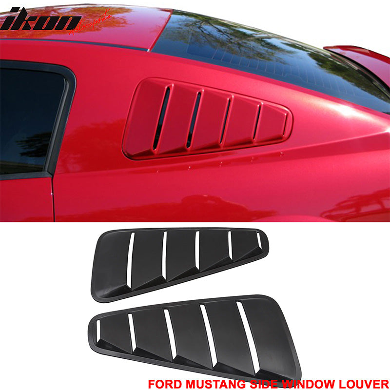 2005-2009 Ford Mustang 5 Vents Quarter Rear Side Window Louver ABS