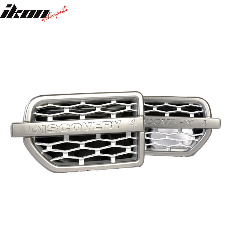Fits 10-12 Lr4 Discovery 4 Chrome Front Mesh Side Vent Grille