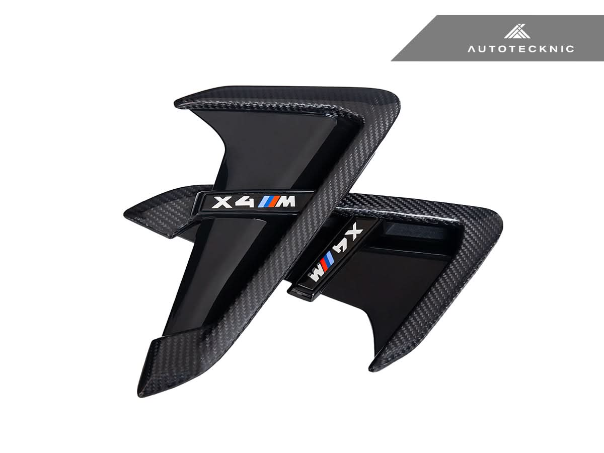 AutoTecknic Dry Carbon Gloss Black Fender Trim Set - BMW F97 X3M | F98 X4M