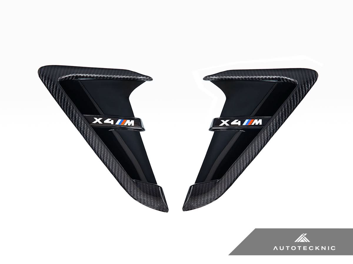 AutoTecknic Dry Carbon Gloss Black Fender Trim Set - BMW F97 X3M | F98 X4M