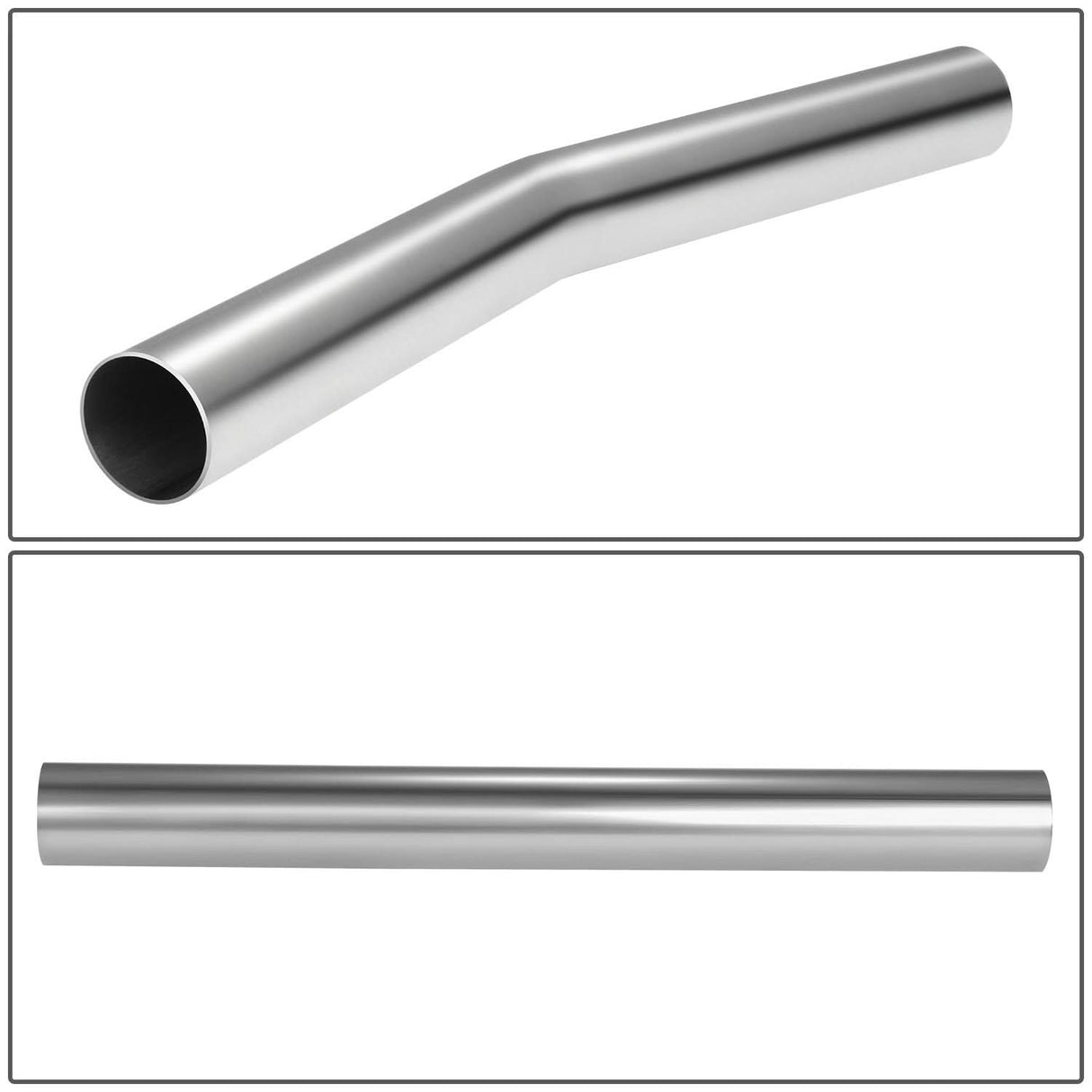 Universal Dual H-Pipe Exhaust Kit 2.5"-2.65" OD Mild Steel